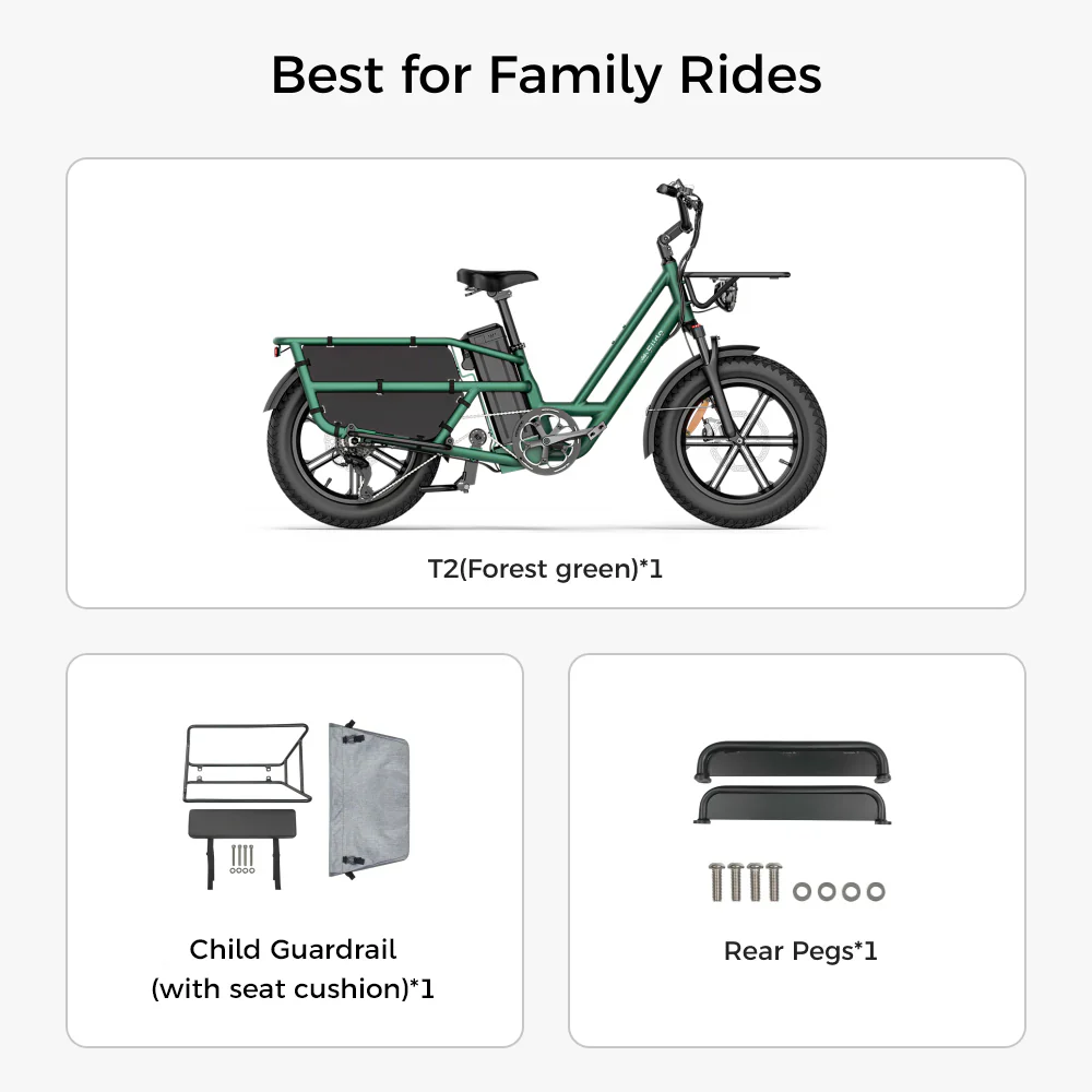Fiido T2 Electric Cargo Bike: 200 kg Payload, 136.26 km Long Range - Image 16